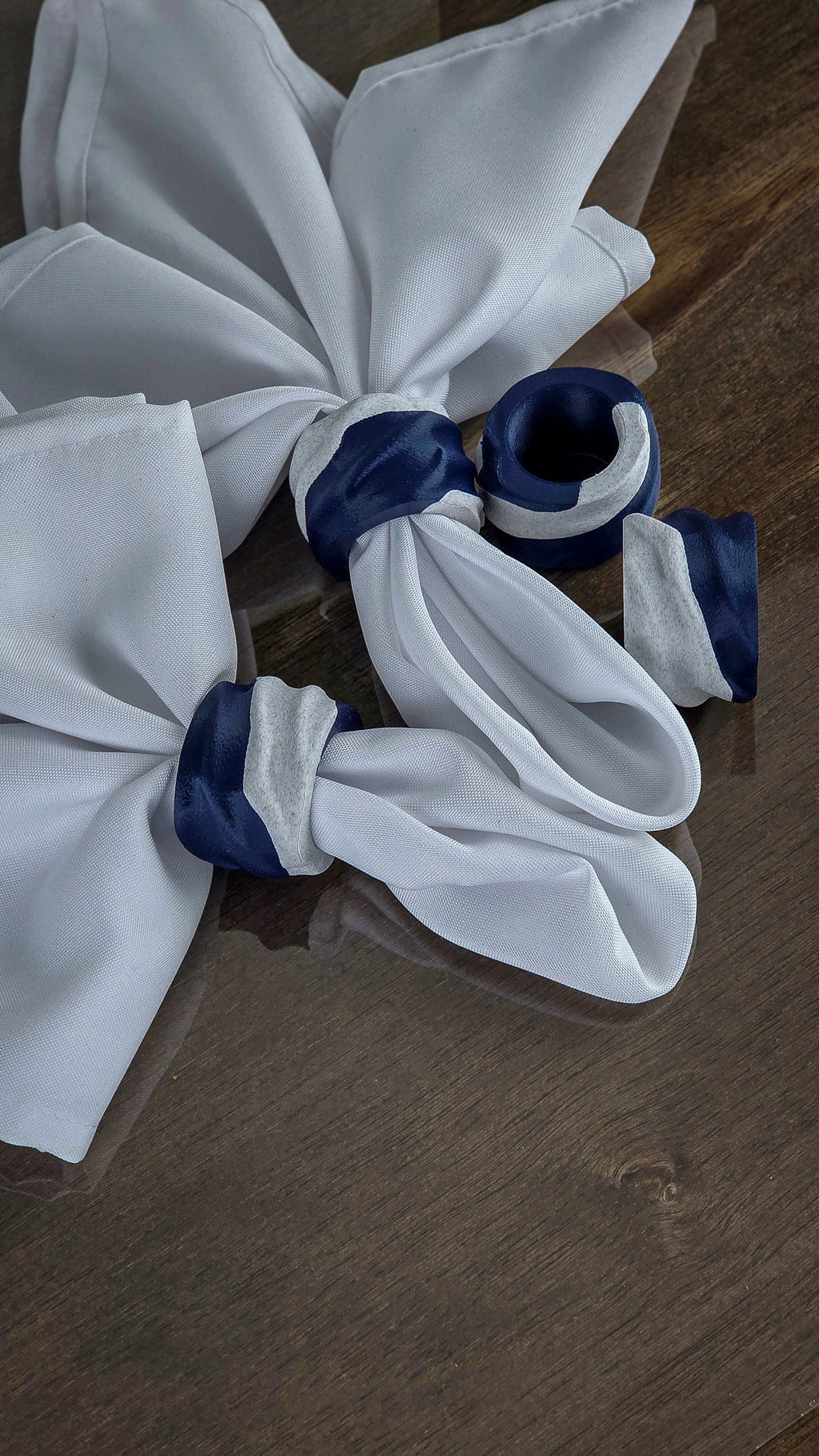 "The Tethers" Modern Napkin Rings for Elegant Tabletop Accents Set