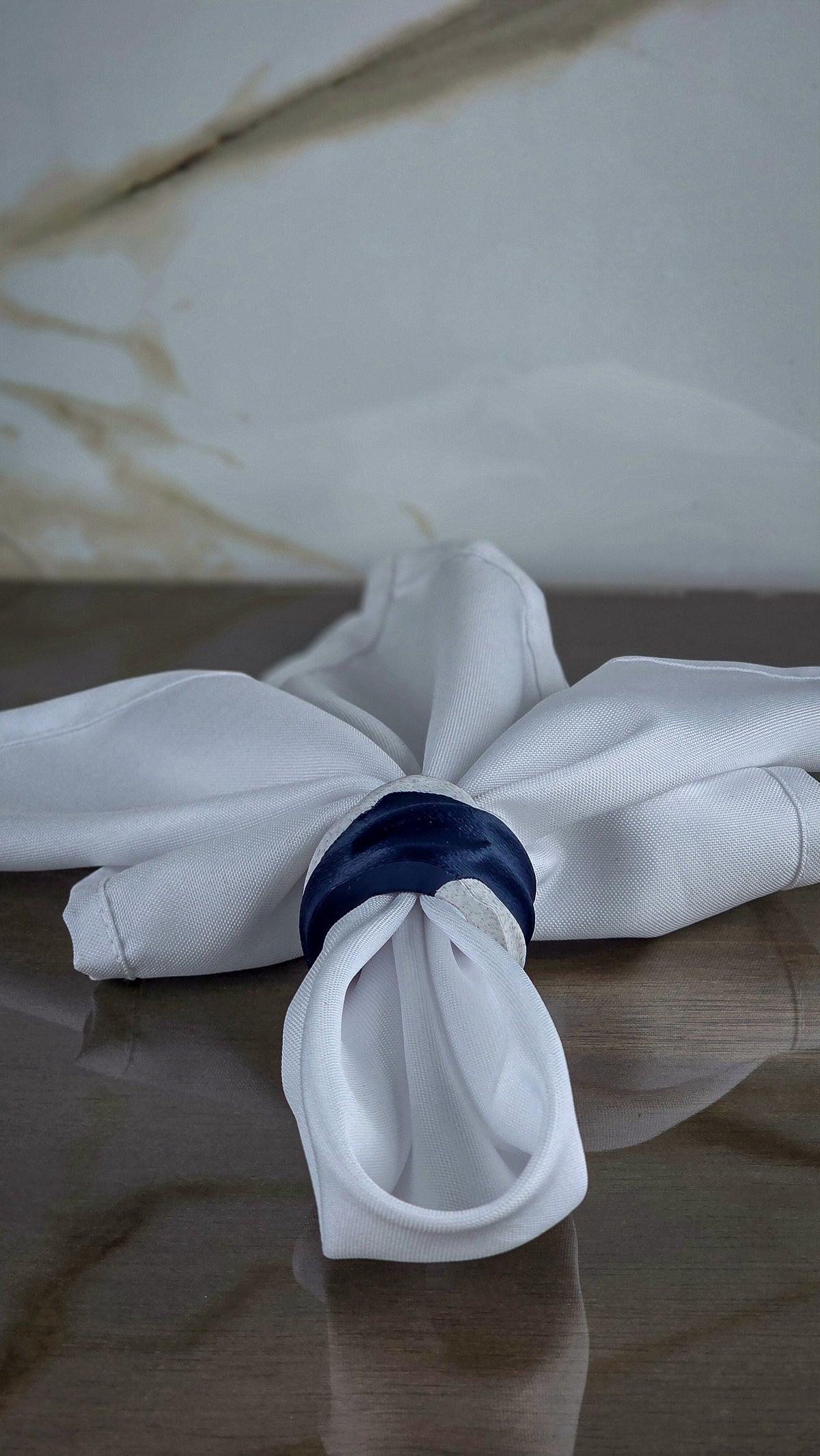"The Tethers" Modern Napkin Rings for Elegant Tabletop Accents Set