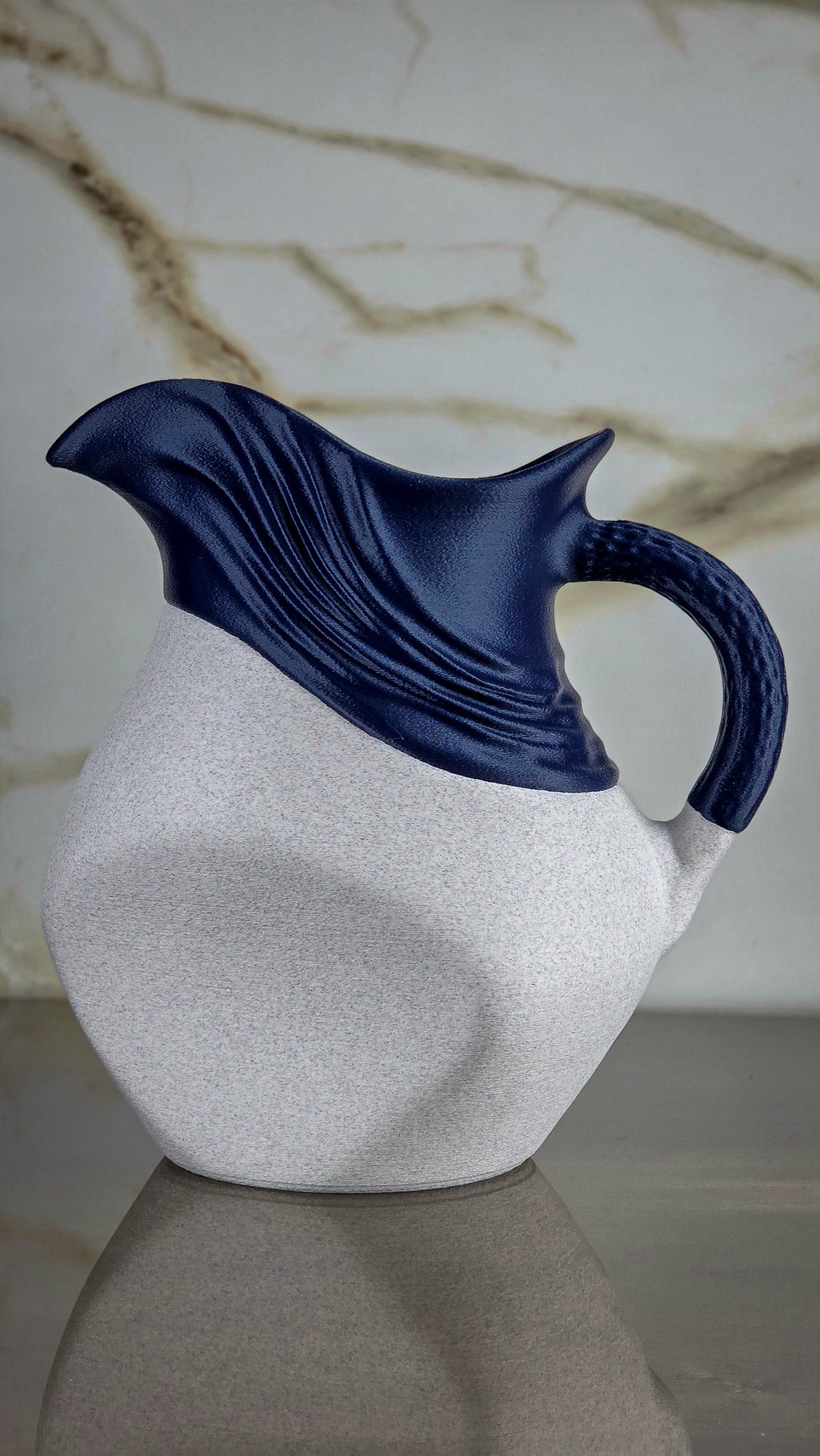 "The Contours" Sculptural Pitcher and Modern Vase