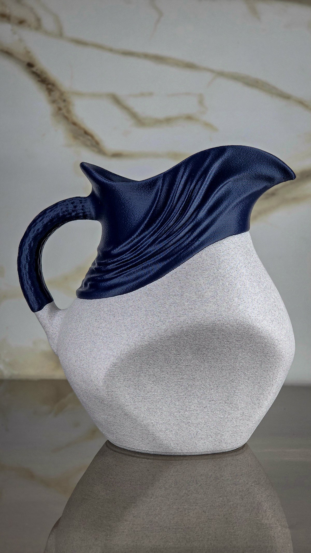 "The Contours" Sculptural Pitcher and Modern Vase