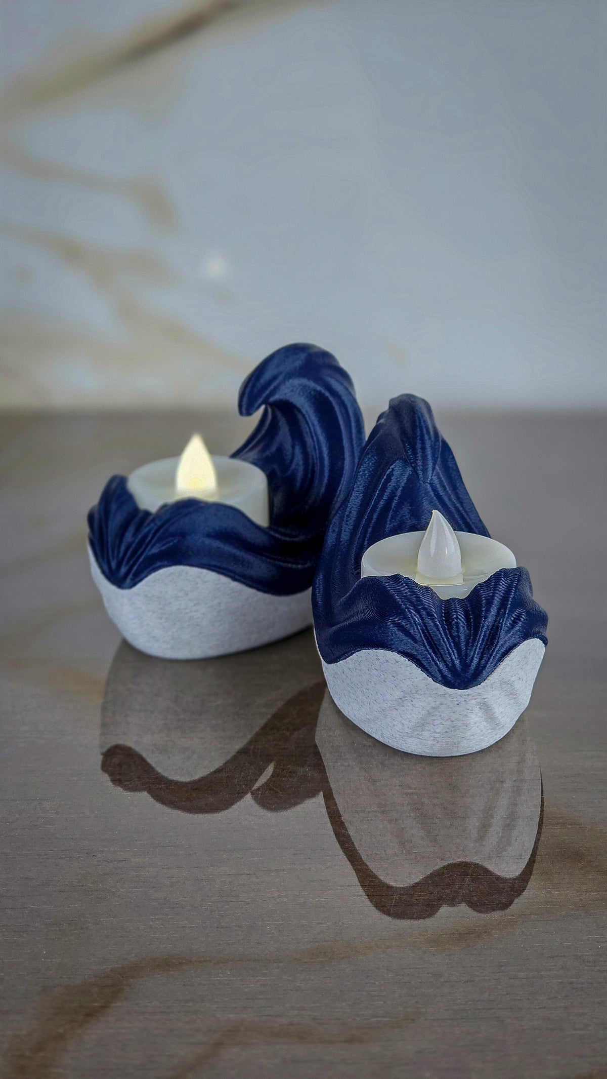 "The Peak" Sculptural Candle Holders & Modern Tea-Light Decor Set