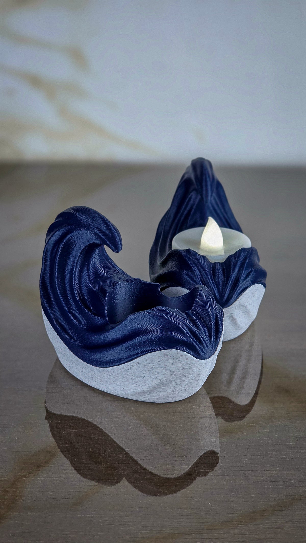 "The Peak" Sculptural Candle Holders & Modern Tea-Light Decor Set