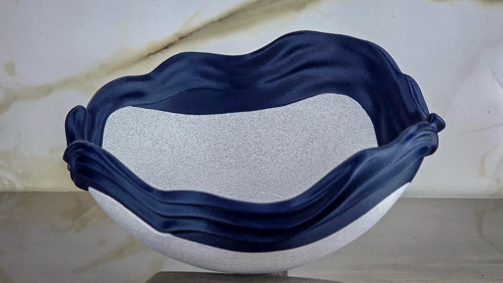 "The Center of Allure Curation" Luxury Sculptural Pitcher, Bowl, and Napkin Rings Decor Accents
