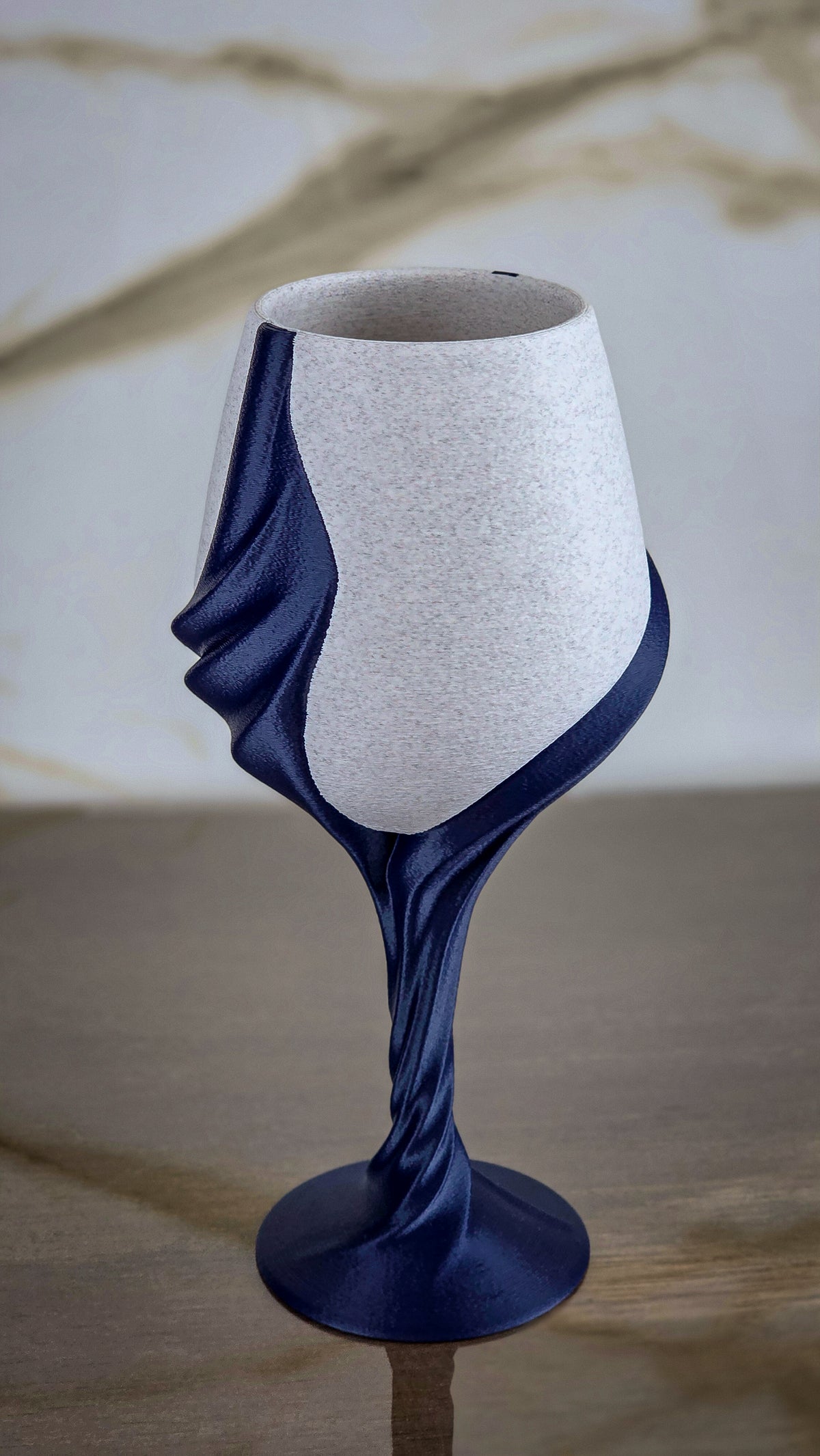 "The Plunge" Sculptural Glasses Set and Modern Geometric Art