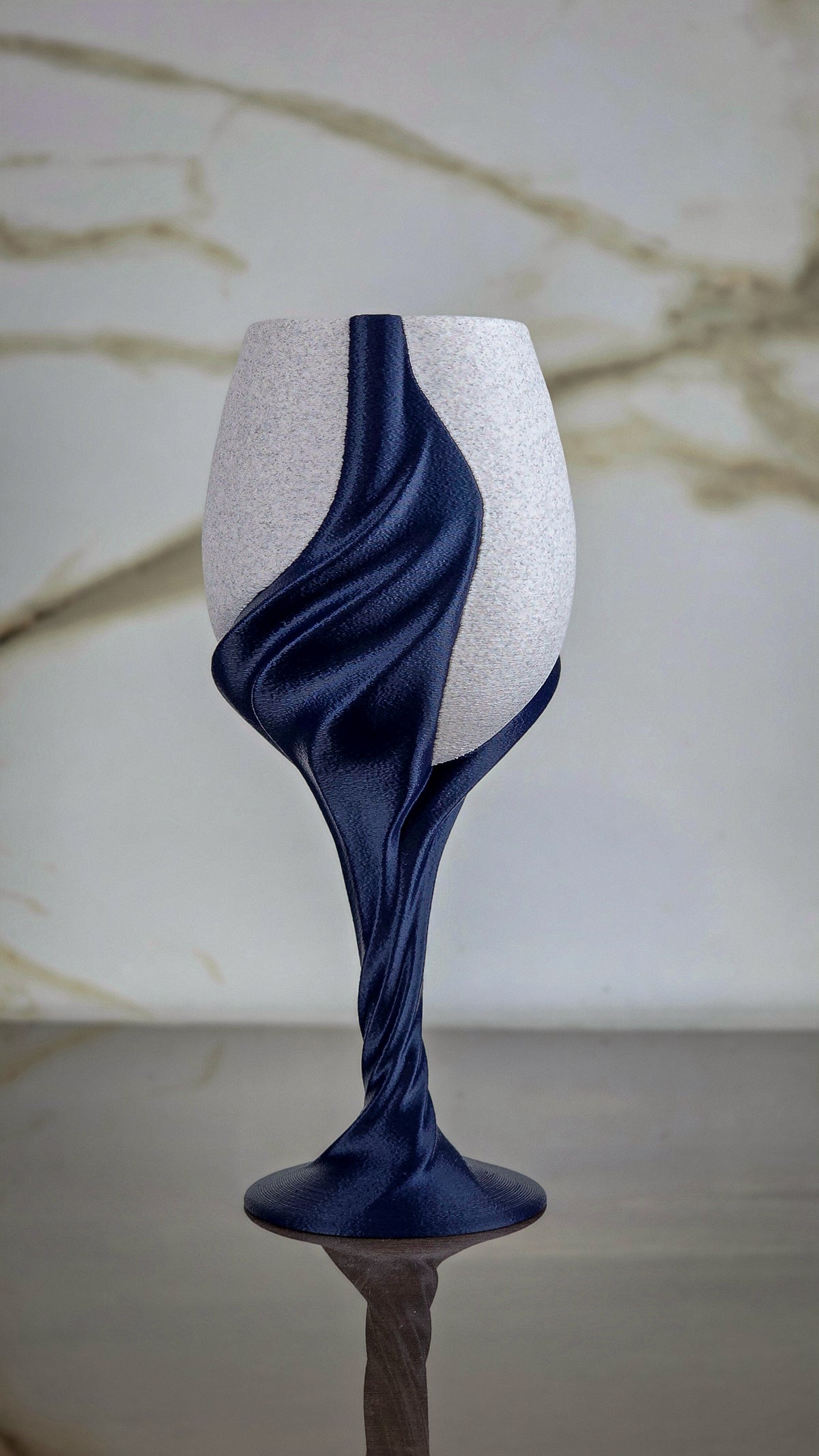"The Plunge" Sculptural Glasses Set and Modern Geometric Art