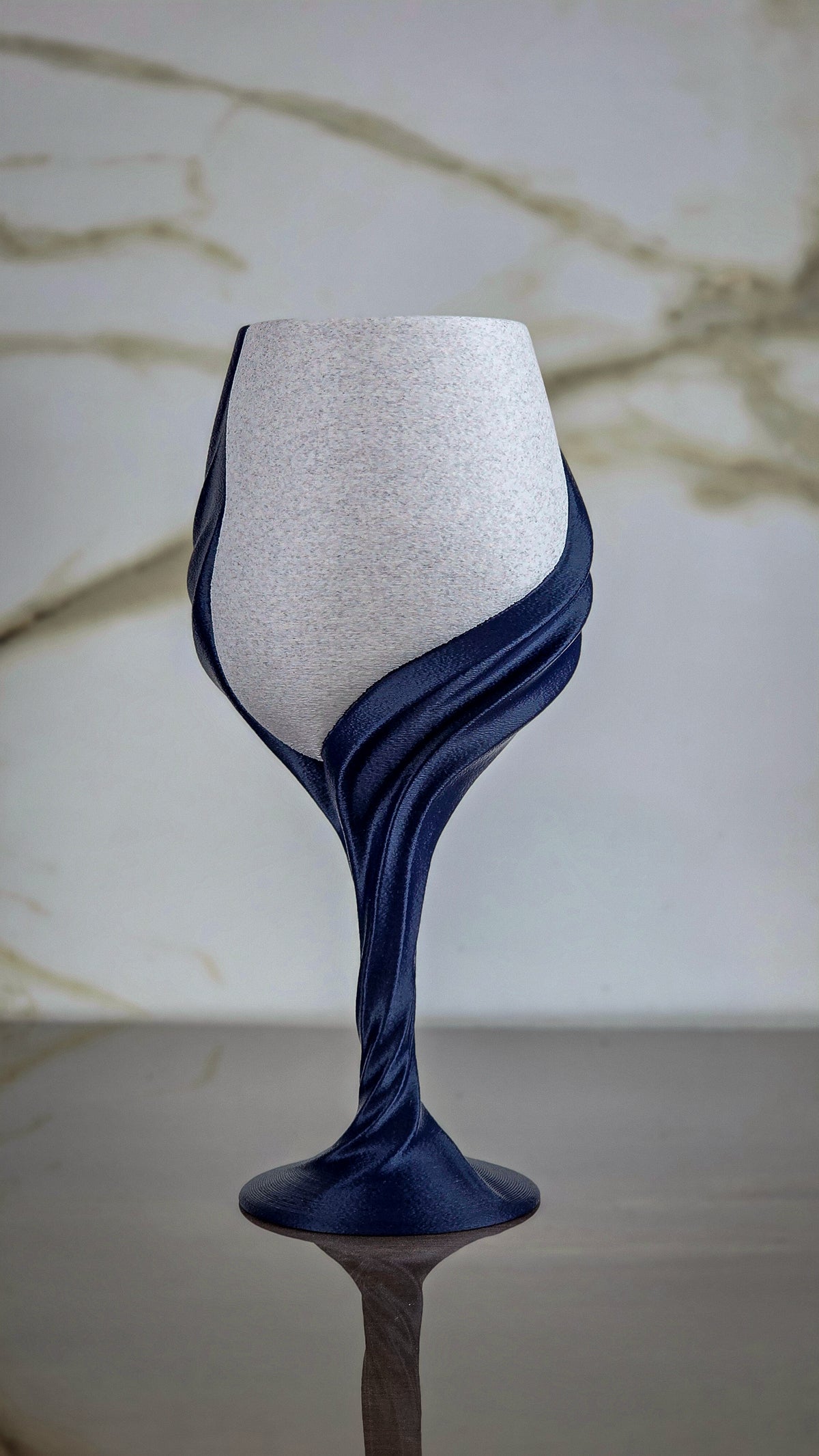 "The Plunge" Sculptural Glasses Set and Modern Geometric Art