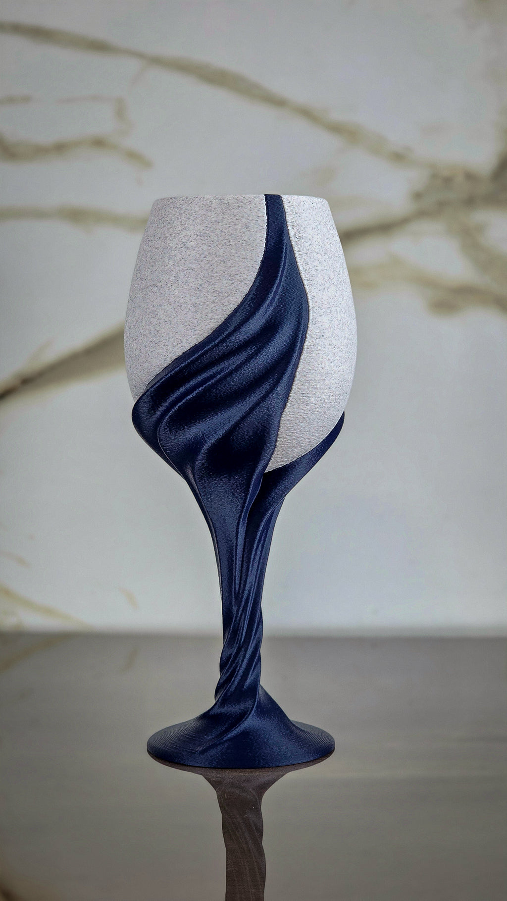 "The Plunge" Sculptural Glasses Set and Modern Geometric Art