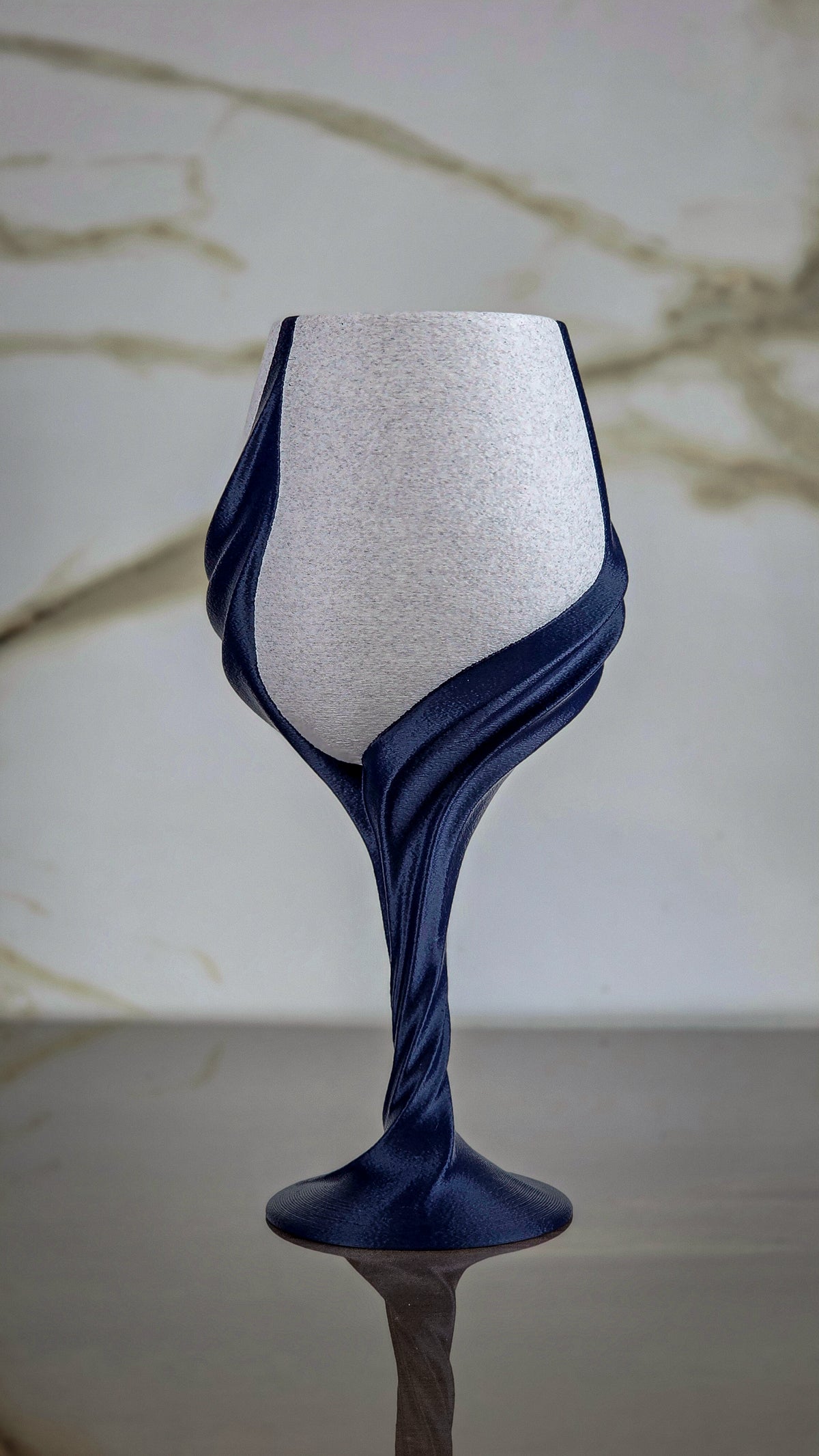 "The Plunge" Sculptural Glasses Set and Modern Geometric Art