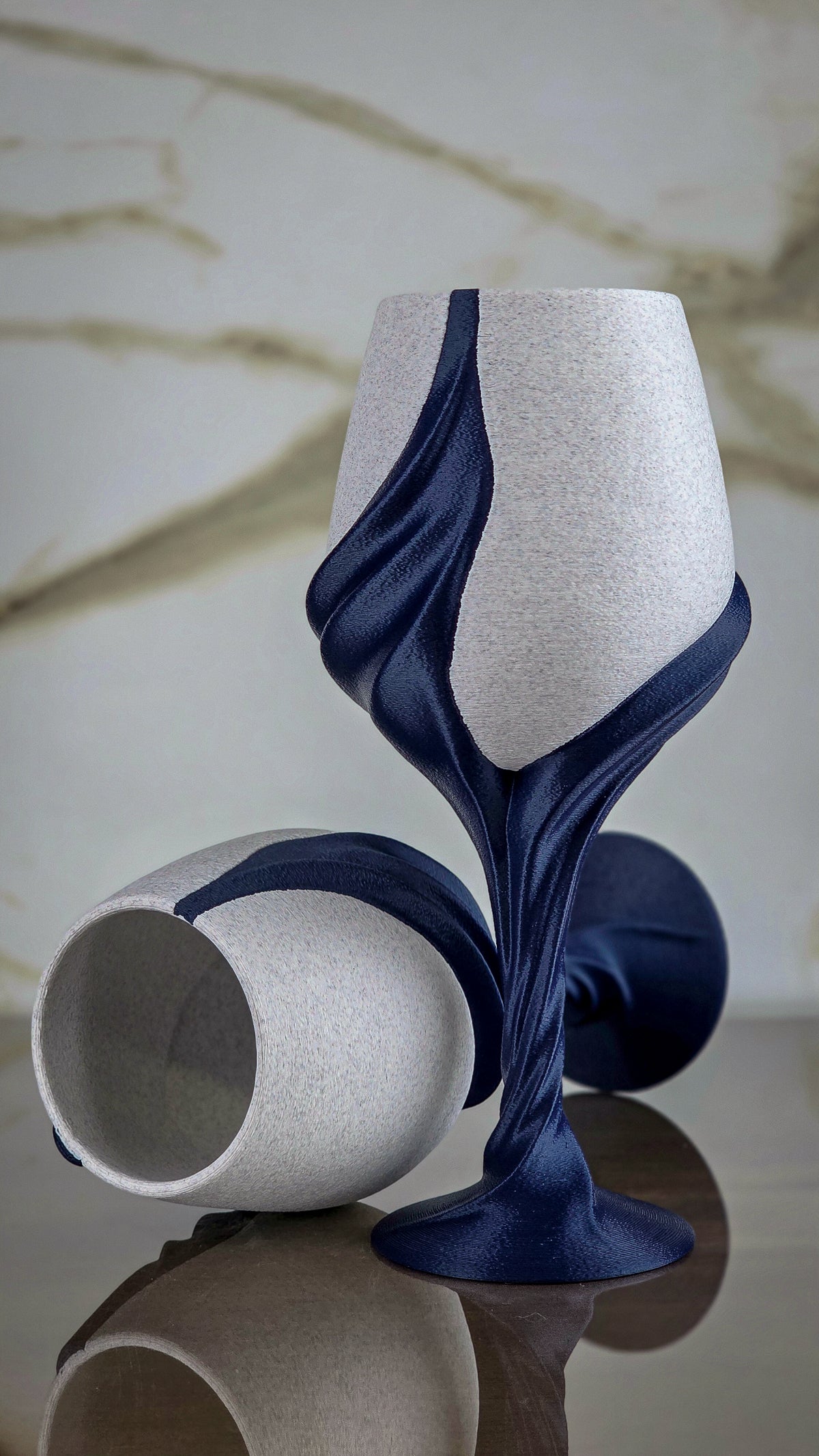 "The Midnight Liaison" Sculptural Table Accents  & Luxury Home Decor Bundle