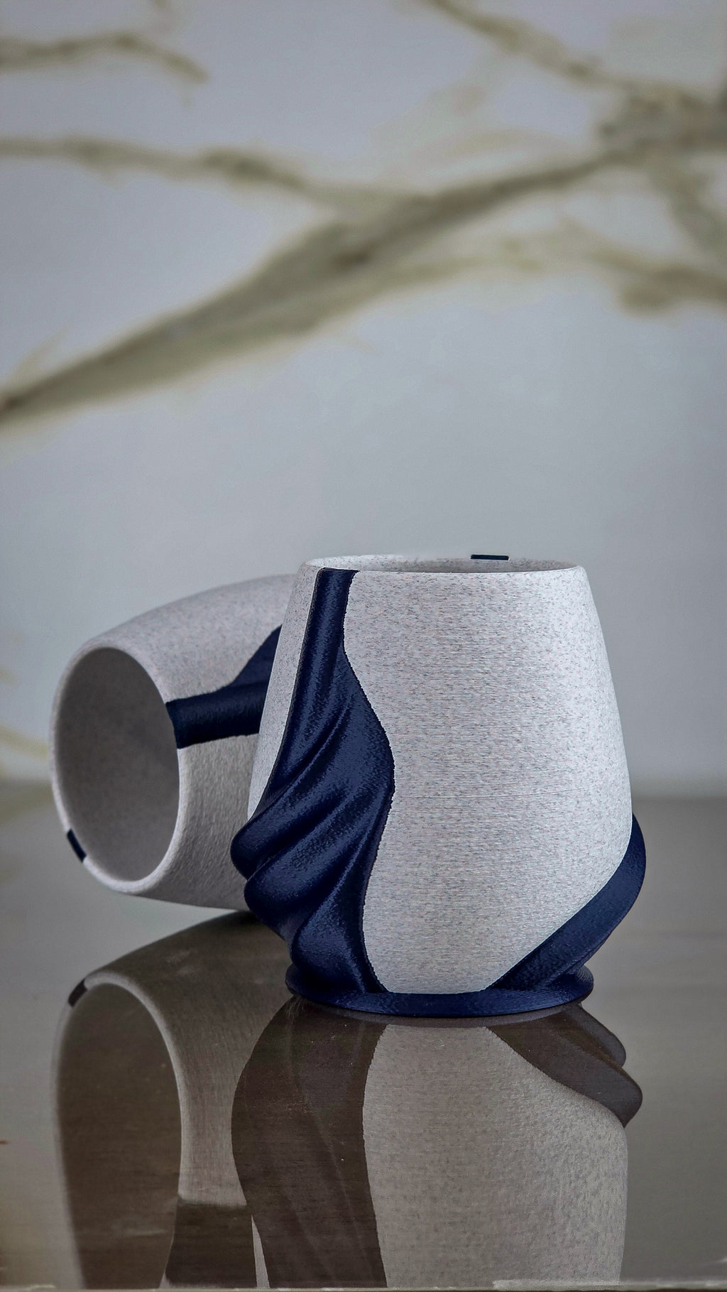"The Cinch" Sculptural Luxury Lowball Glass Accents and Modern Geometric Decor Set