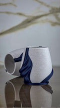 "The Cinch" Sculptural Luxury Lowball Glass Accents and Modern Geometric Decor Set
