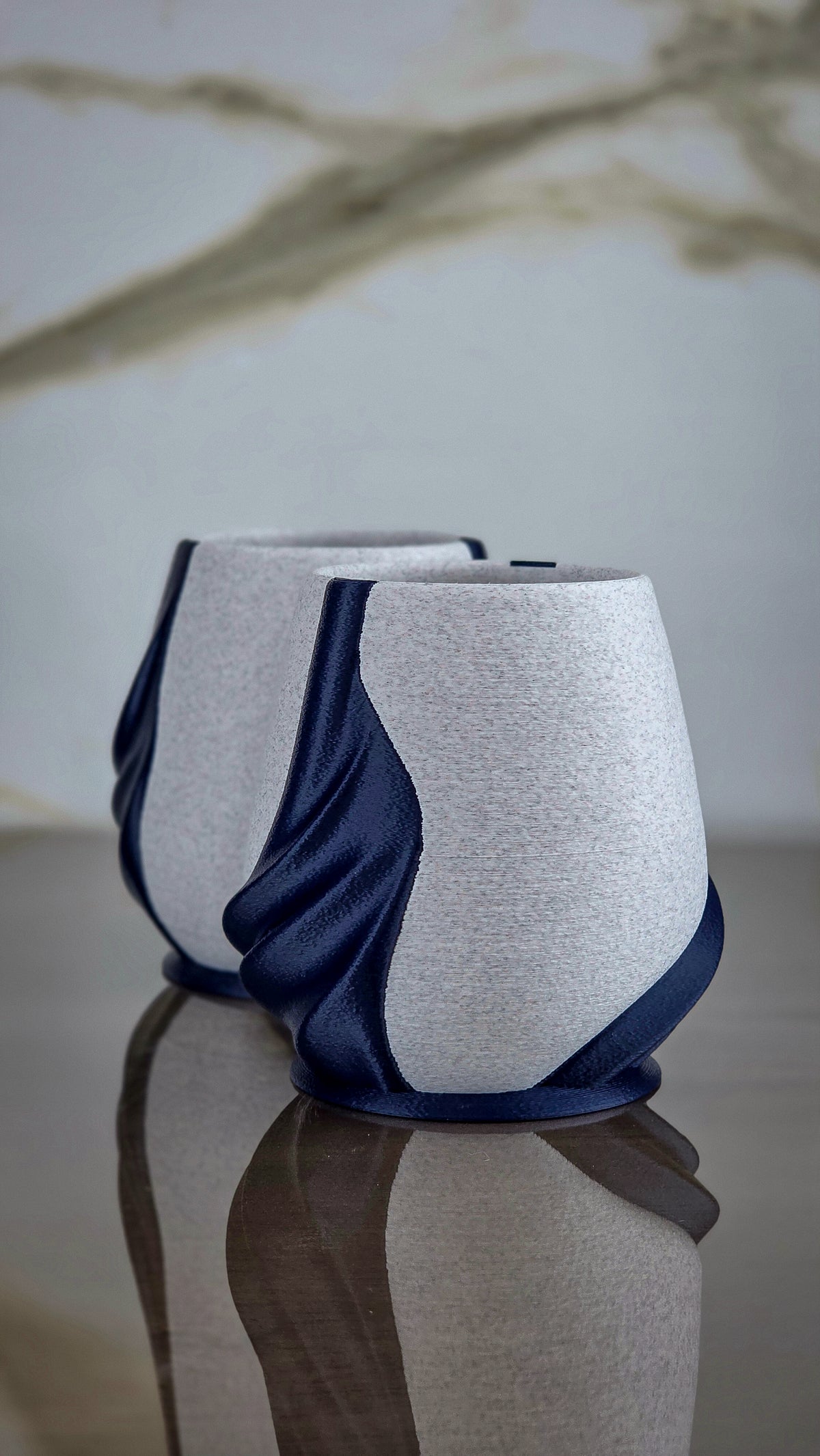 "The Cinch" Sculptural Luxury Lowball Glass Accents and Modern Geometric Decor Set
