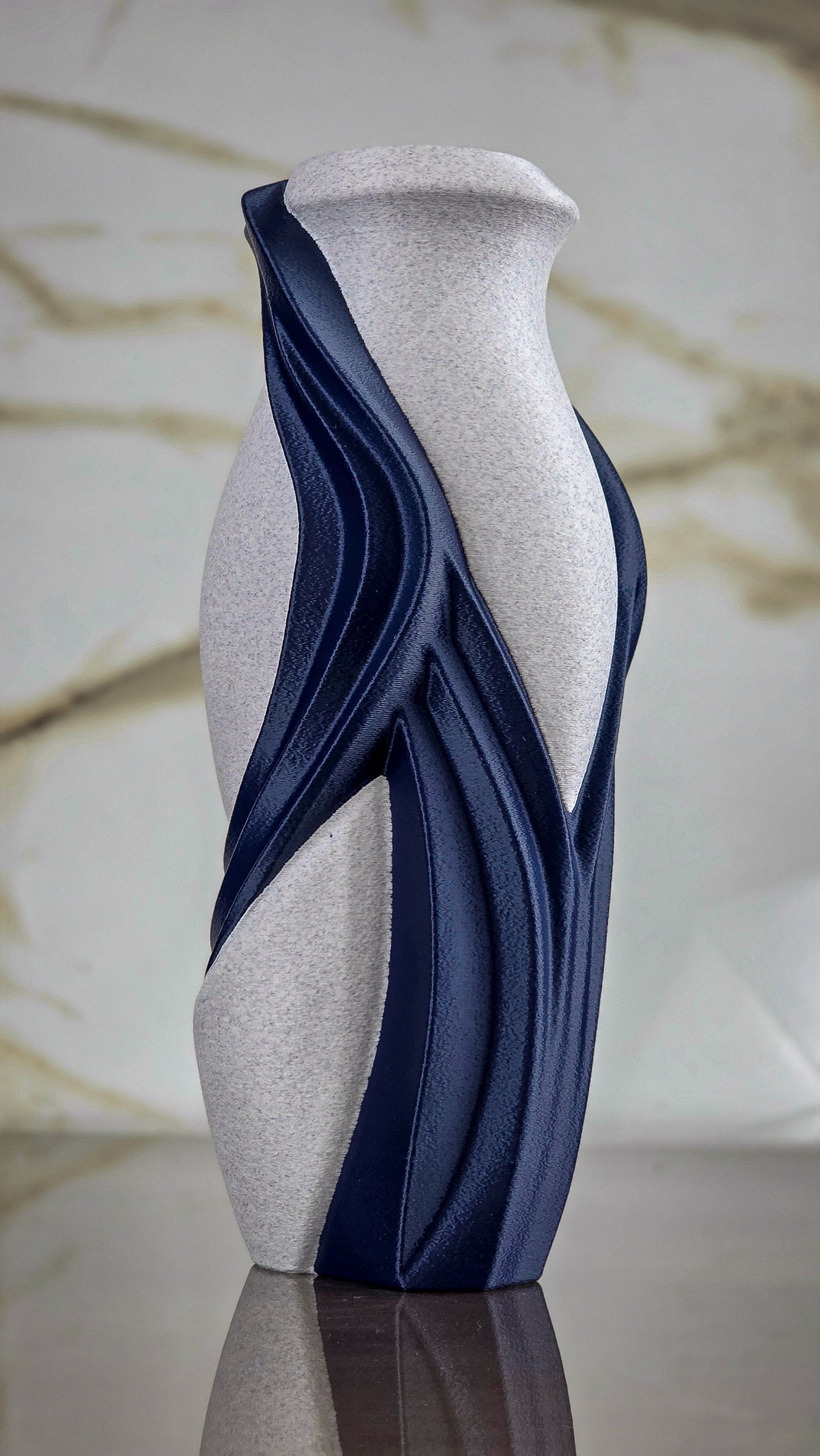 "The Vortex" Sculptural Vase and Modern Geometric Centerpiece