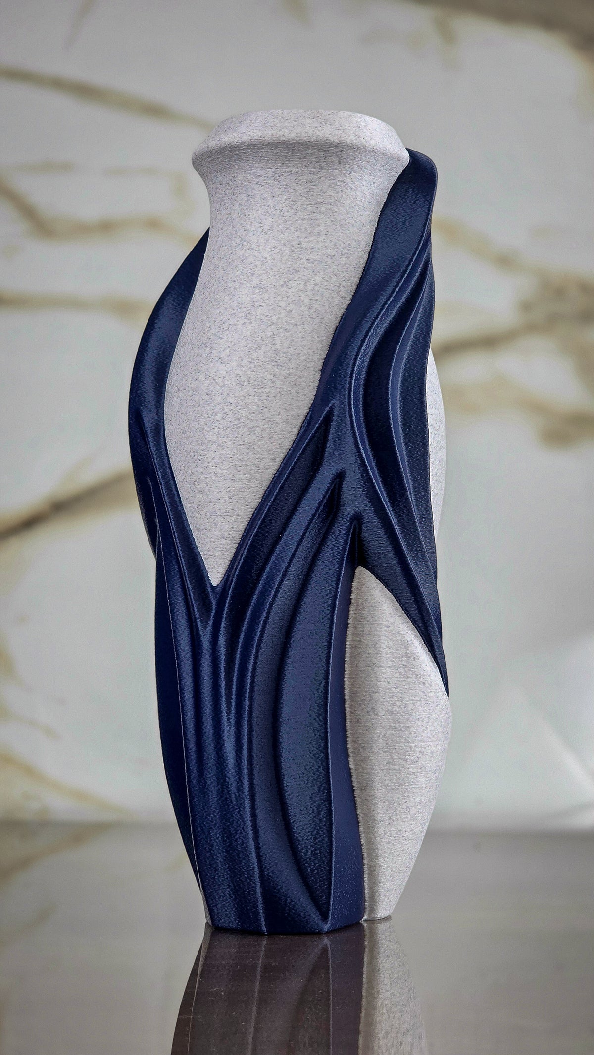 "The Vortex" Sculptural Vase and Modern Geometric Centerpiece