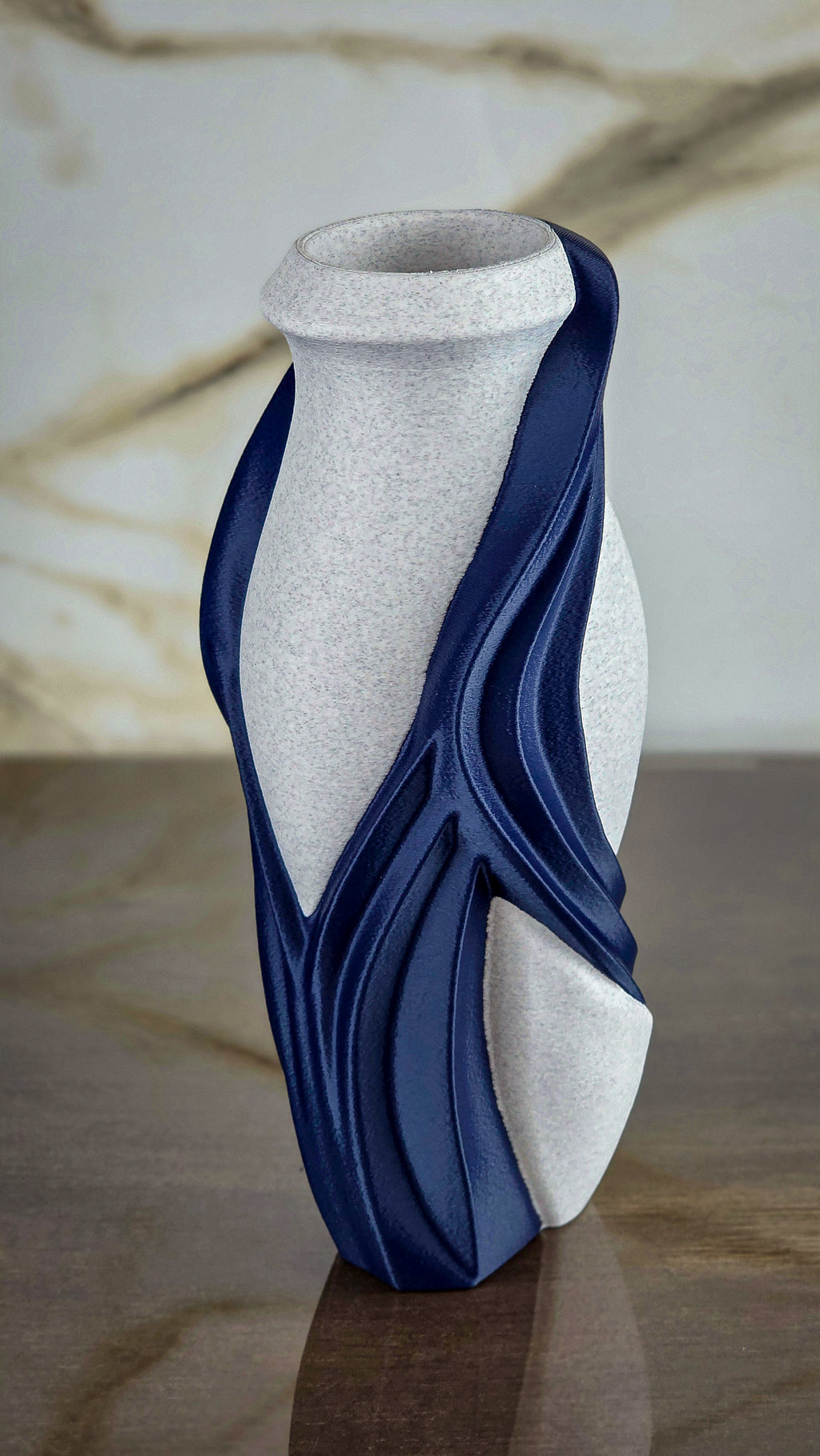 "The Vortex" Sculptural Vase and Modern Geometric Centerpiece