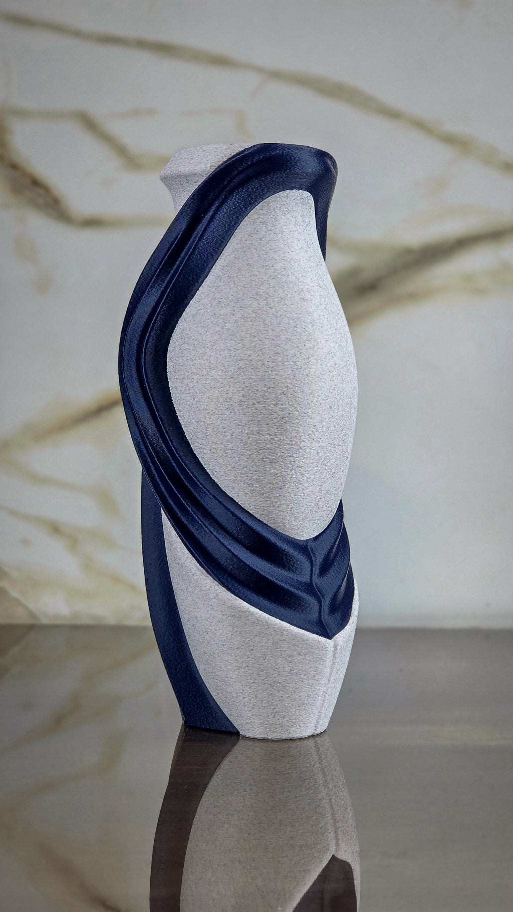 "The Vortex" Sculptural Vase and Modern Geometric Centerpiece