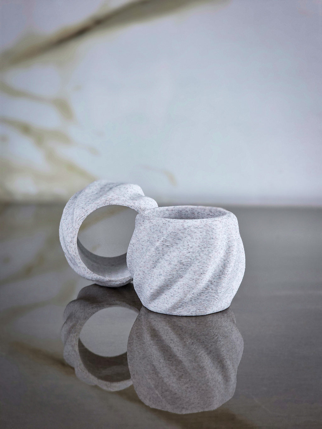 "The Tethers" Modern Napkin Rings for Elegant Tabletop Accents Set
