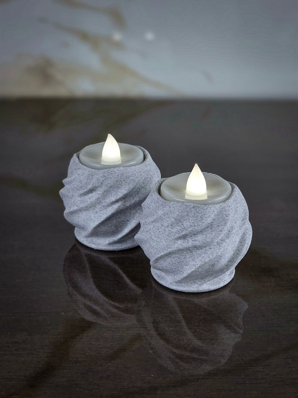 "The Peak" Sculptural Candle Holders & Modern Tea-Light Decor Set