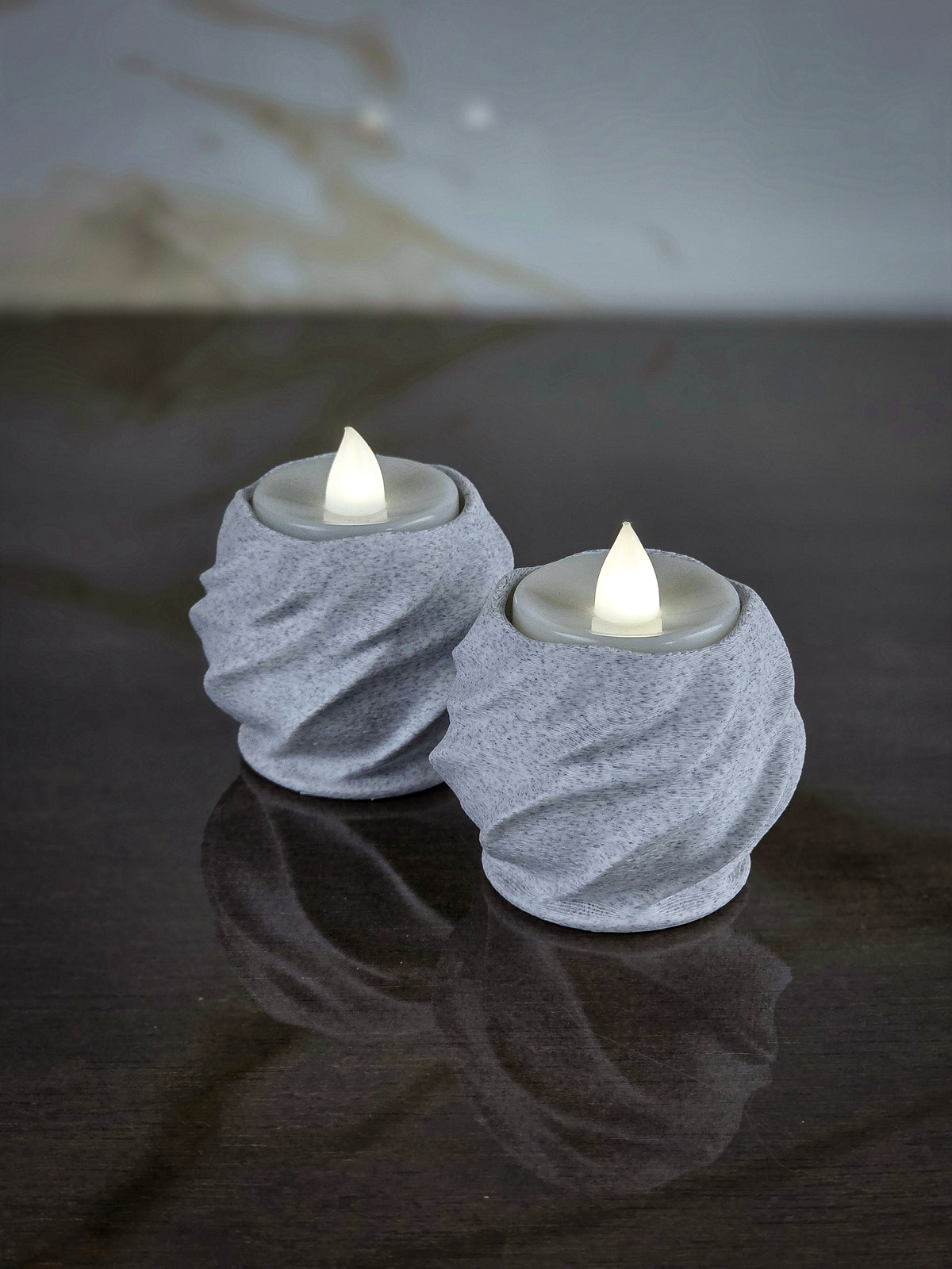 "The Peak" Sculptural Candle Holders & Modern Tea-Light Decor Set