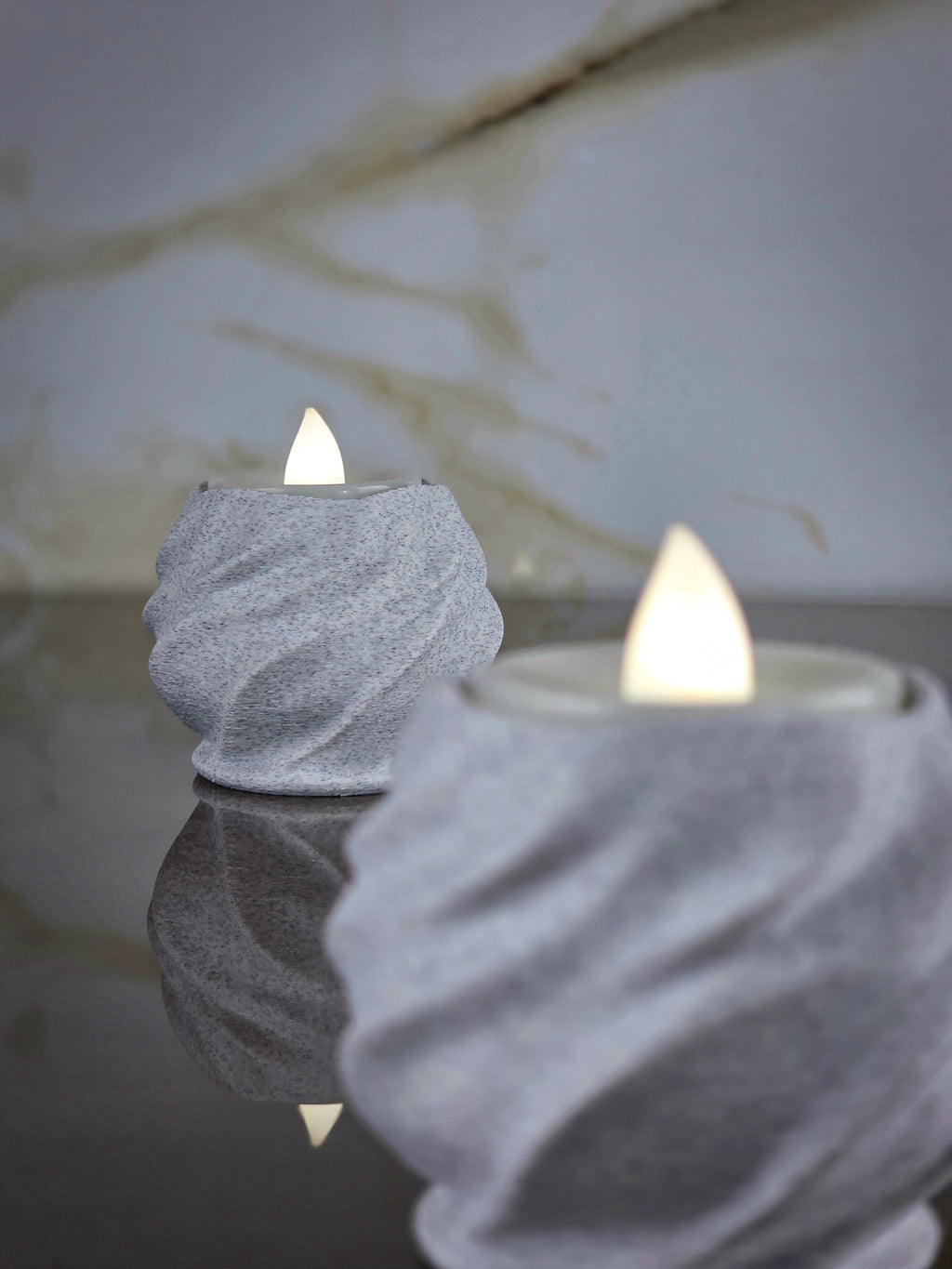 "The Peak" Sculptural Candle Holders & Modern Tea-Light Decor Set