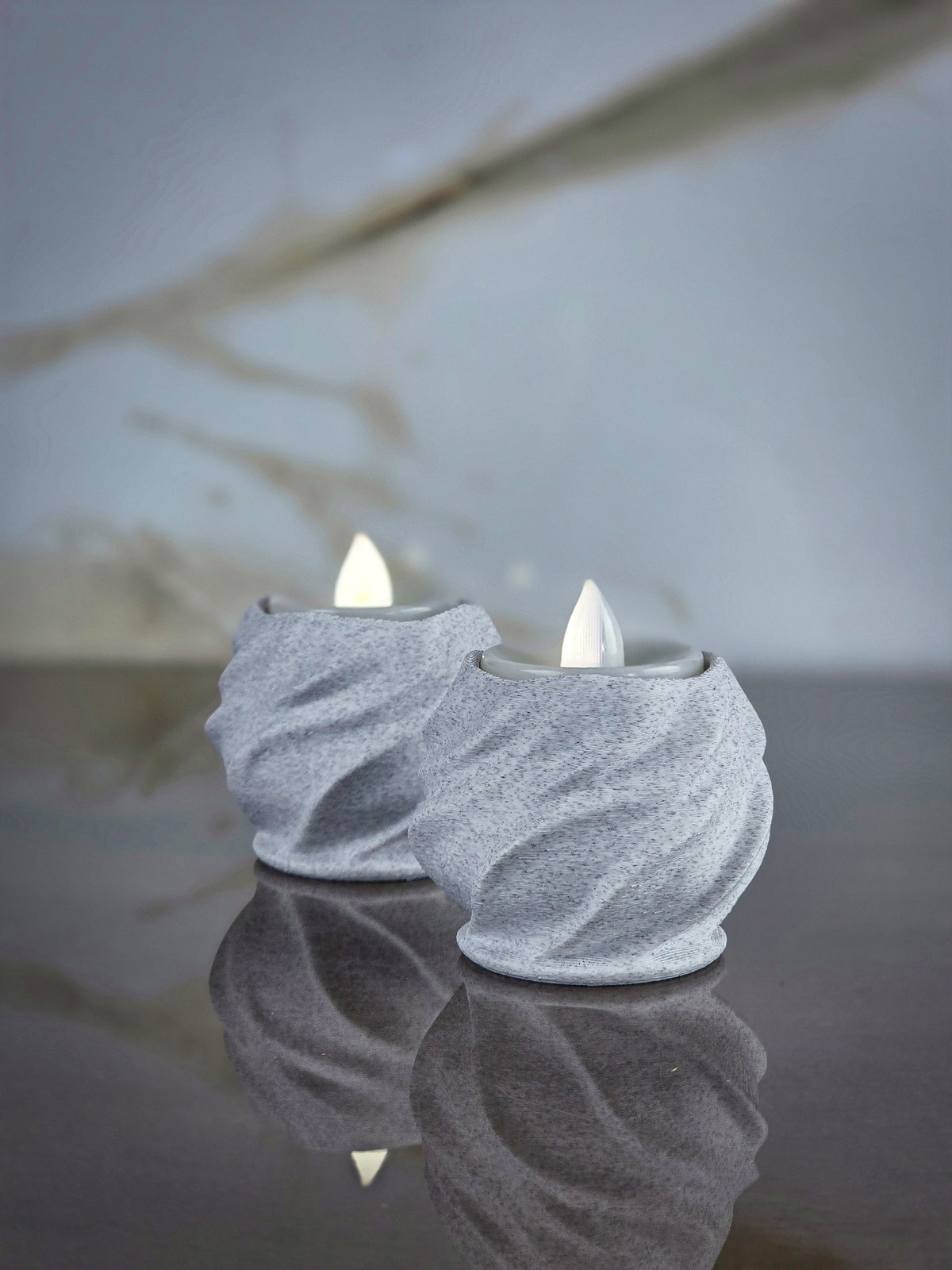 "The Peak" Sculptural Candle Holders & Modern Tea-Light Decor Set