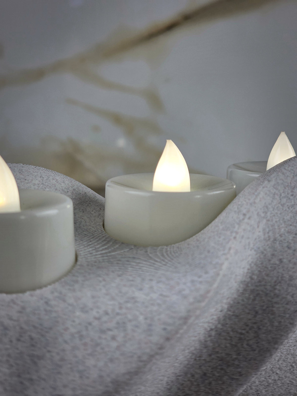 "The Crest"  Sculptural Candle Holder and Modern Tea-Light Centerpiece