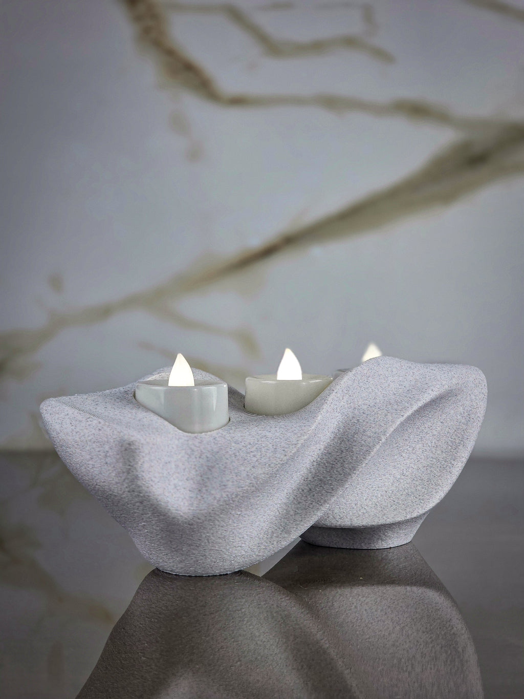 "The After-Glow Trio" Sculptural Candle Holder Set & Luxury Home Decor Bundle