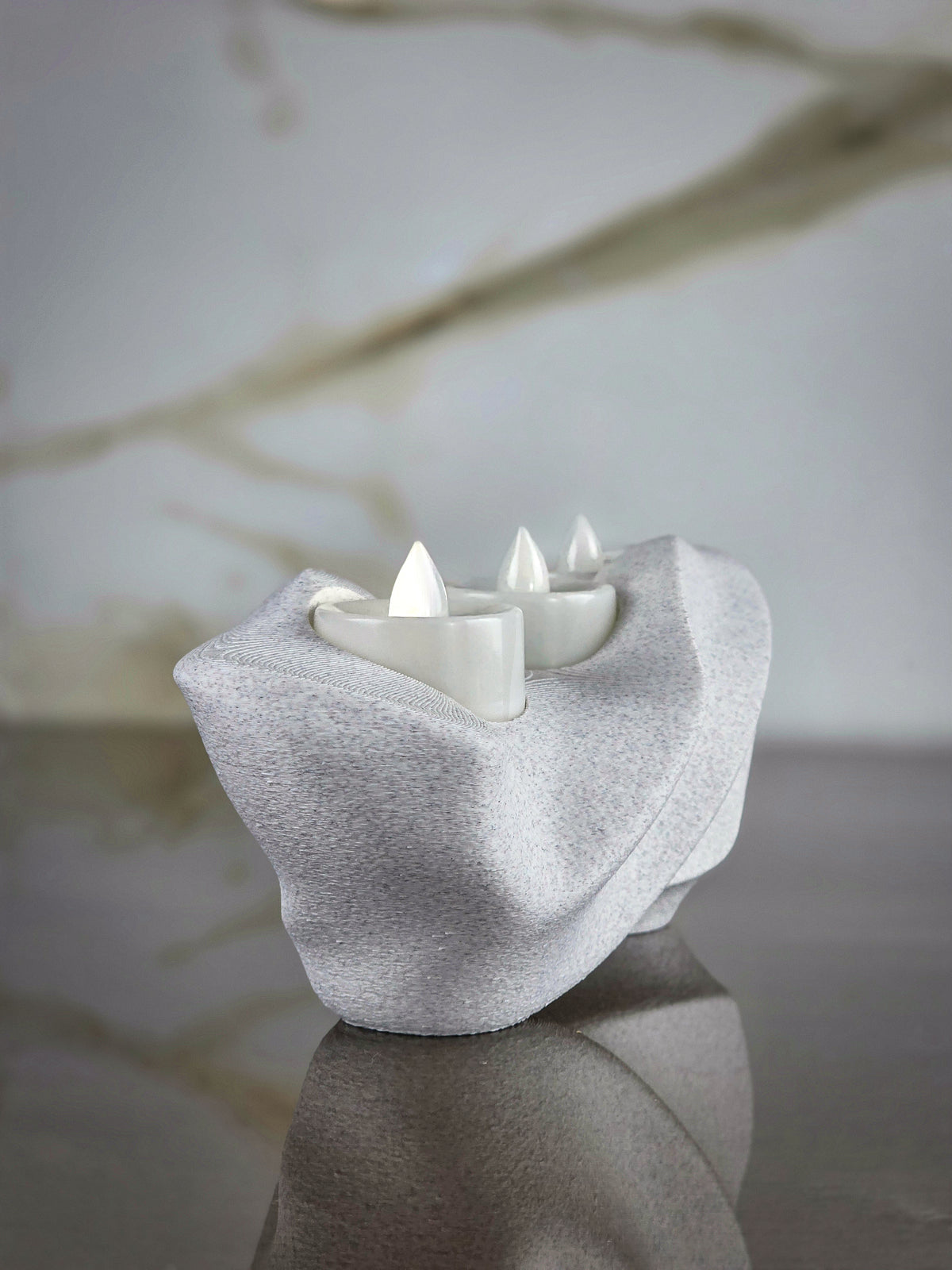 "The After-Glow Trio" Sculptural Candle Holder Set & Luxury Home Decor Bundle