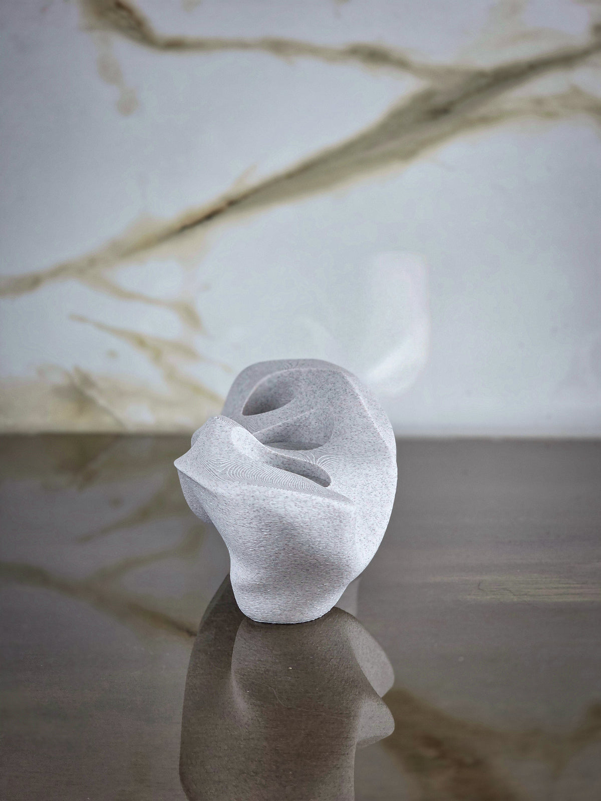 "The Crest"  Sculptural Candle Holder and Modern Tea-Light Centerpiece