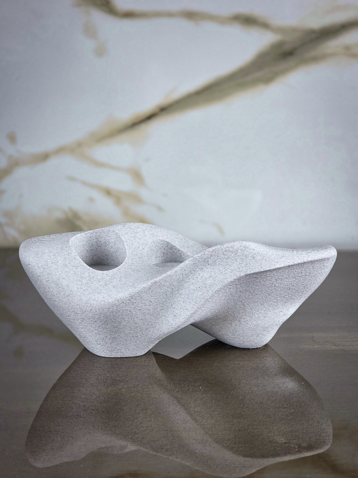 "The Crest"  Sculptural Candle Holder and Modern Tea-Light Centerpiece