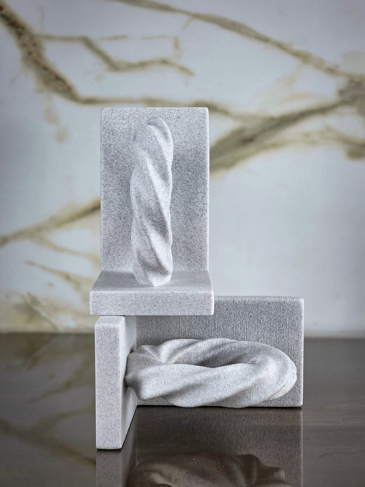 "The Bounded" Sculptural Bookends & Modern Geometric Art Accents