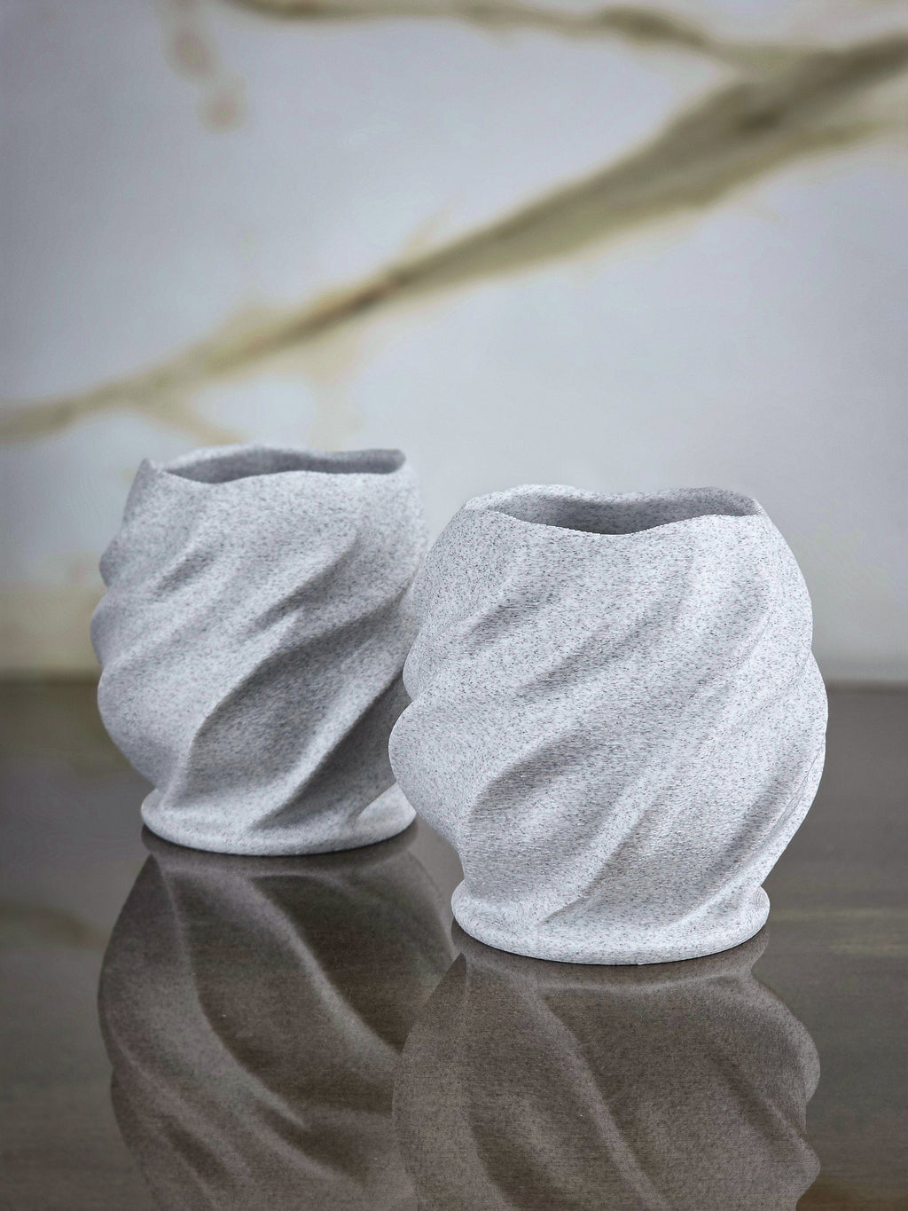 "The Cinch" Sculptural Luxury Lowball Glass Accents and Modern Geometric Decor Set