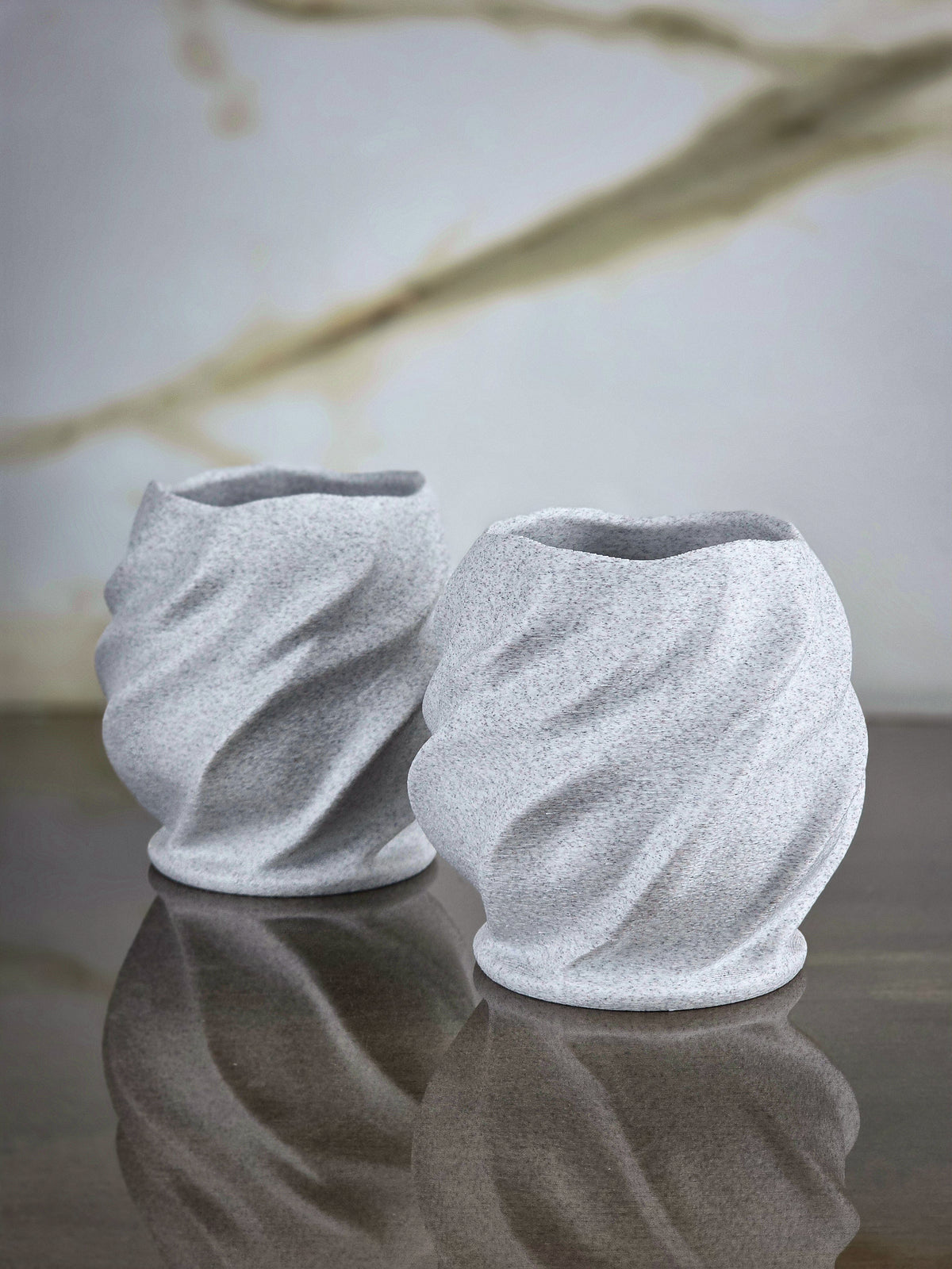 "The Cinch" Sculptural Luxury Lowball Glass Accents and Modern Geometric Decor Set