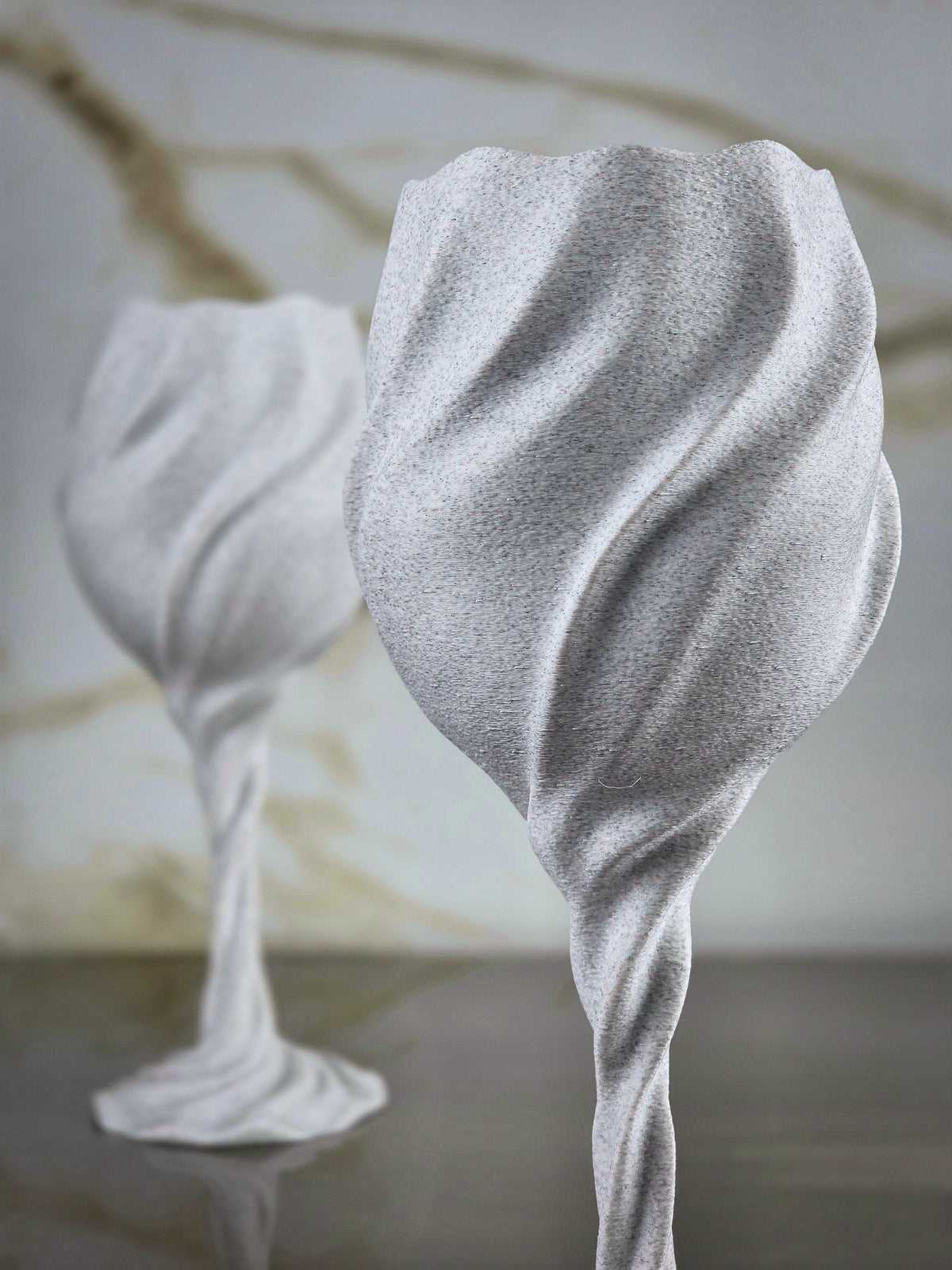 "The Plunge" Sculptural Glasses Set and Modern Geometric Art