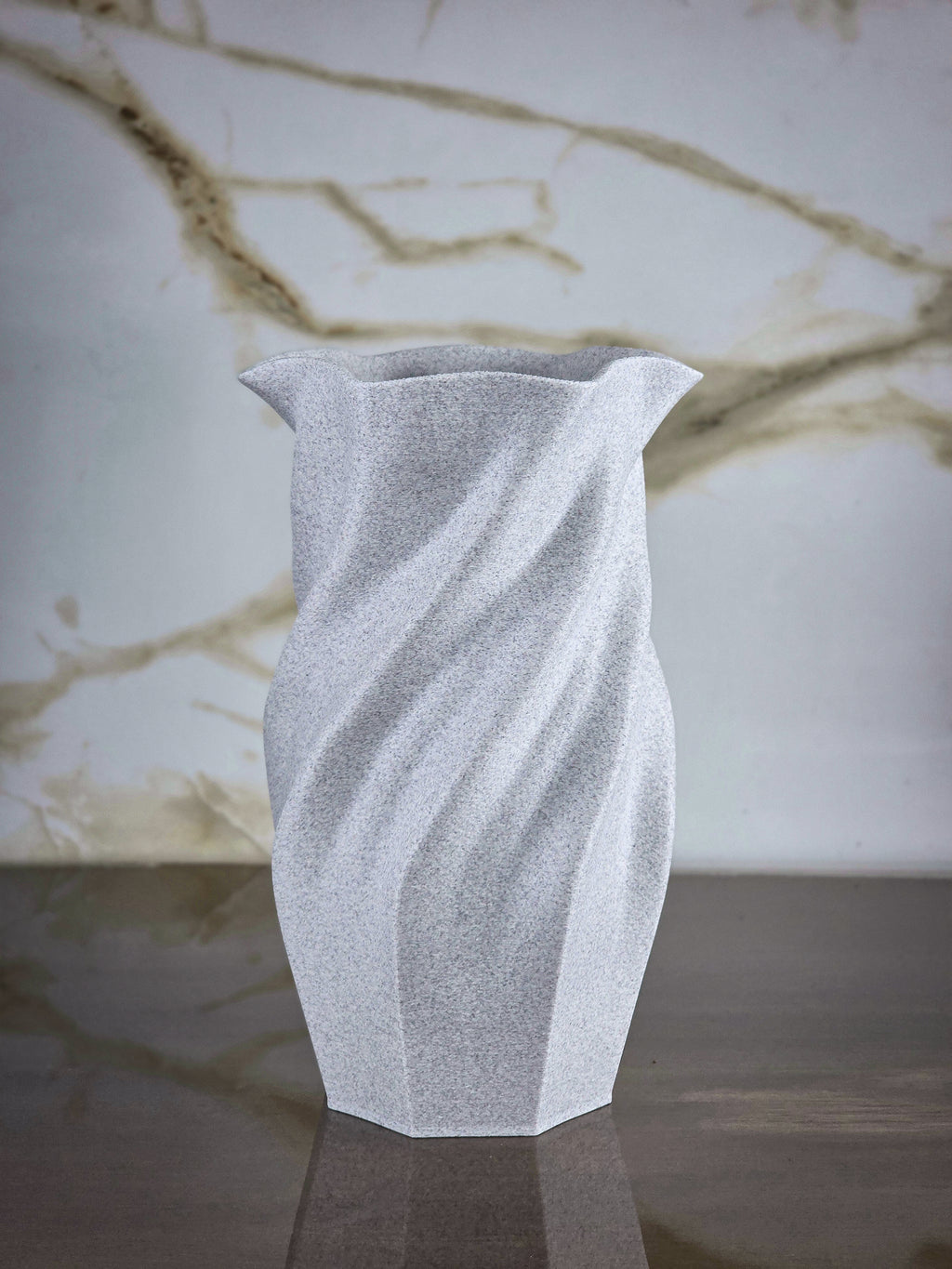 "The Vortex" Sculptural Vase and Modern Geometric Centerpiece