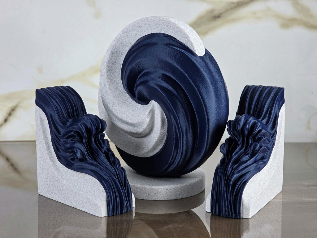"The Devout Literary Ensemble" Sculptural Bookends & Abstract Sculpture Home Accents Set