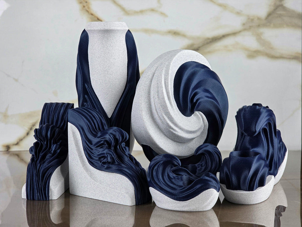 "The Obsession Collective" Art Installation Sculptural Vase, Bookends, and Tea-light Candle Holder Collection