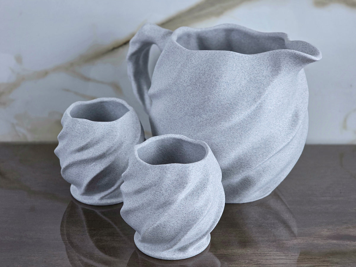 "The Rendezvous Set" Sculptural Pitcher and Lowball Glasses Set Luxury Home Decor Bundle