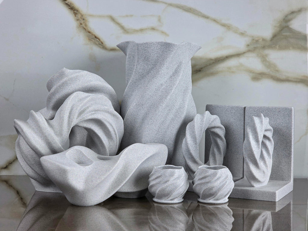 "The Obsession Collective" Art Installation Sculptural Vase, Bookends, and Tea-light Candle Holder Collection