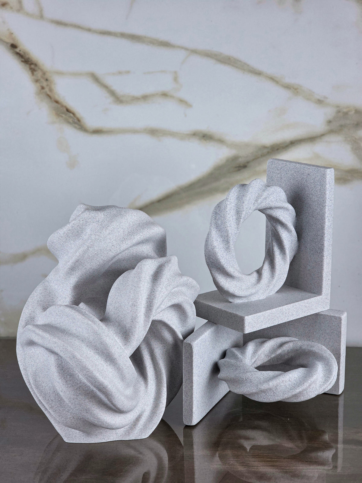 "The Devout Literary Ensemble" Sculptural Bookends & Abstract Sculpture Home Accents Set