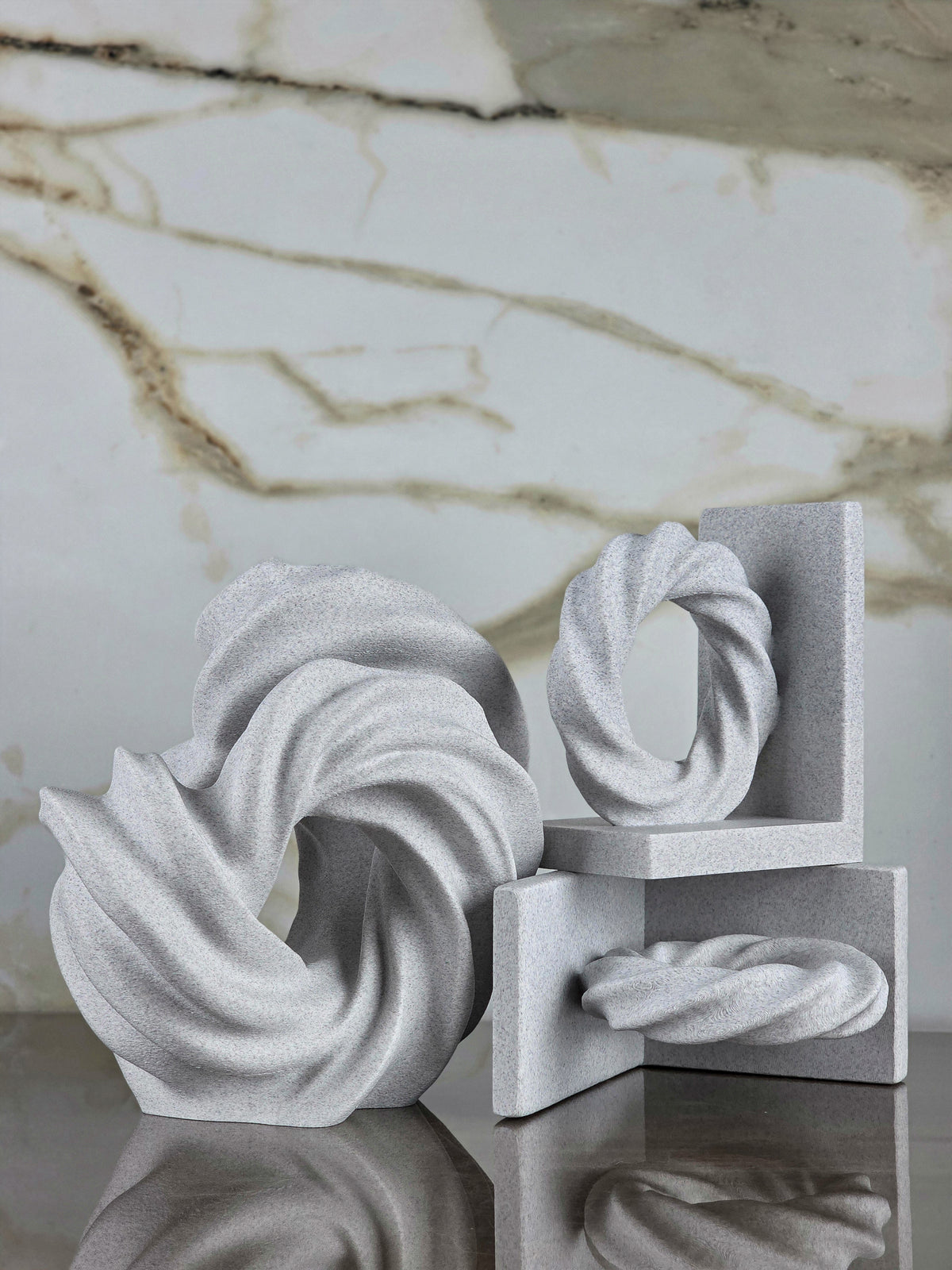 "The Devout Literary Ensemble" Sculptural Bookends & Abstract Sculpture Home Accents Set
